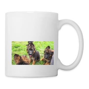 Langstockhaarwelpen - Tasse - Weiß - Rechts