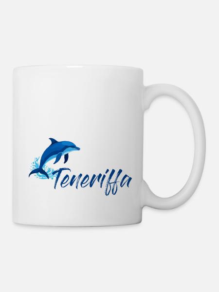 Teneriffa Urlaub mit Delfin - Tasse - Weiß