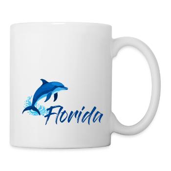 Delfin Florida Urlaub - Tasse - Weiß - Rechts