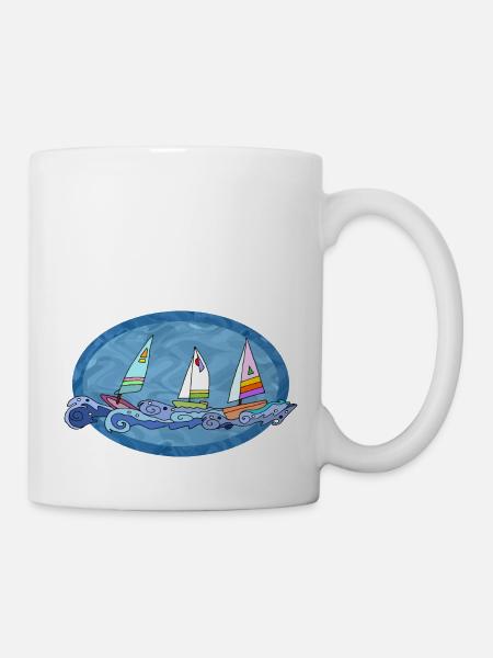 Segelboote - Tasse - Weiß