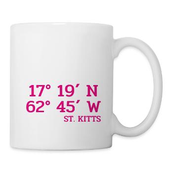Saint Kitts Coordinates - Coordinates - Caribbean - Mug - white - Right