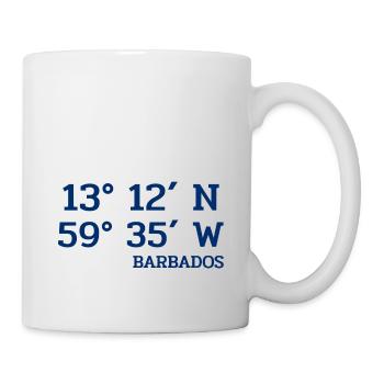 Barbados Coordinates - Koordinaten - West Indies - Mug - white - Right