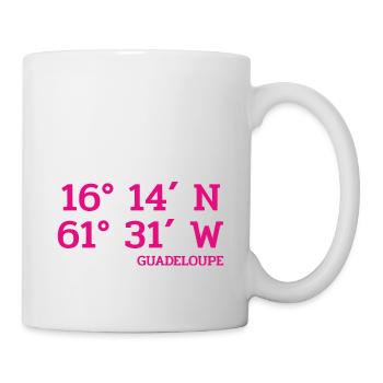 Guadeloupe Coordinates - Coordinates - Caribbean - Mug - white - Right