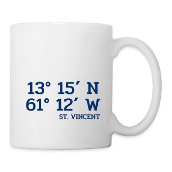Coordonnées Saint-Vincent - Koordinaten West Indies - Mug blanc - blanc - Droite