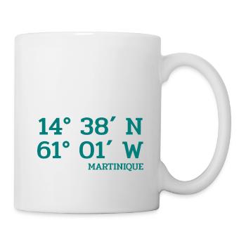 Martinique Coordinates - Koordinaten - West Indies - Mug - white - Right