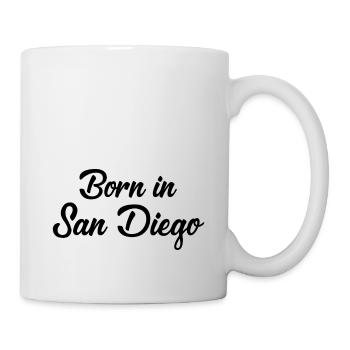Né à San Diego - Californie - États-Unis - Amérique - Mug blanc - blanc - Droite