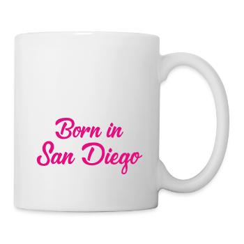 Né à San Diego - Californie - États-Unis - Amérique - Mug blanc - blanc - Droite