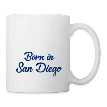 Né à San Diego - Californie - États-Unis - Amérique - Mug blanc - blanc - Droite