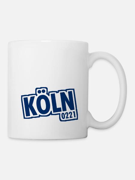 Köln - 0221 - Domstadt - Rhein - Kölner Dom - Tasse - Weiß
