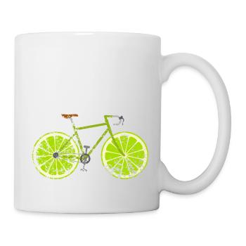 Road Bike Bicycle Fruit Fruit Vintage Retro Grunge - Mug - white - Right