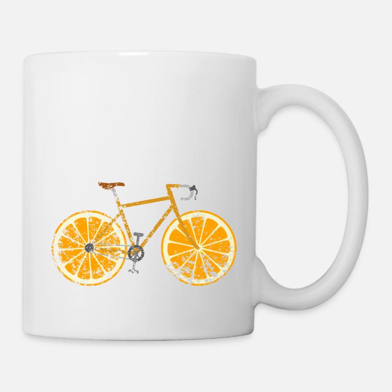 Vélo de route Vélo Fruit Fruit Vintage Rétro Grunge - Mug blanc - blanc