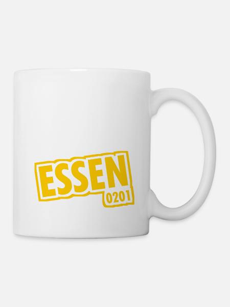 Essen - 0201 - Vorwahl - Slogan - Tasse - Weiß