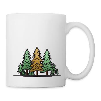 Wald Landschaft Bäume Natur - Tasse - Weiß - Rechts