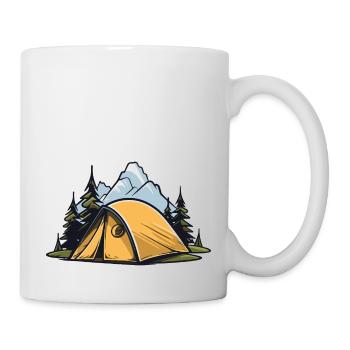 Tente de camping en plein air - Mug blanc - blanc - Droite