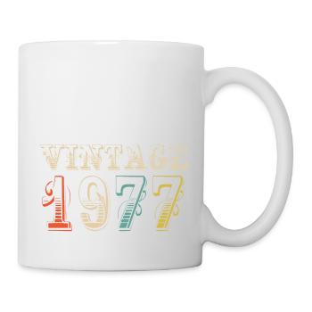Vintage 1977- 47 th birthday - 47 ans - Mug blanc - blanc - Droite