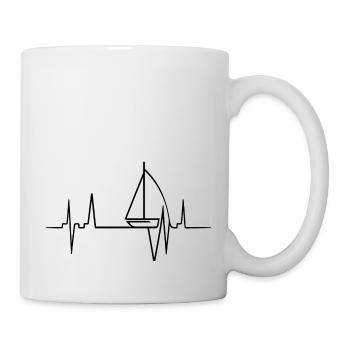 Segelboot Heartbeat Segelboot - Tasse - Weiß - Rechts