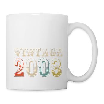 Vintage 2003 - 21st birthday - 21 years old - Mug - white - Right