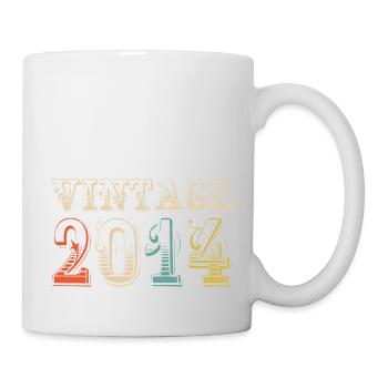 Jahrgang 2014 - 10. Geburtstag - 10 Jahre - Tasse - Weiß - Rechts