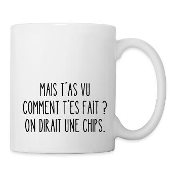 mais t'as vu comment t'es fait ? - Mug blanc - blanc - Droite