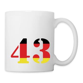 43 Numéro Jersey Allemagne - Mug blanc - blanc - Droite