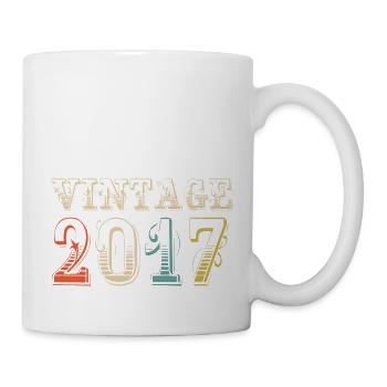 Vintage 2017- 7th birthday - 7 years old - Mug - white - Right