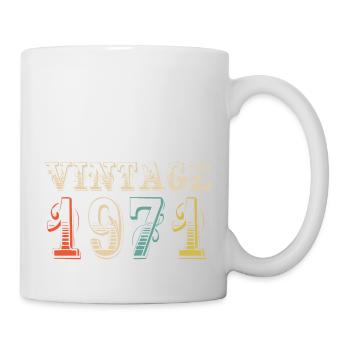 Vintage 1971- 53 rd birthday - 53 ans - Mug blanc - blanc - Droite