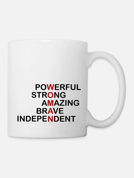 Starke Frauen - Frauenpower Eigenschaften - Tasse - Weiß
