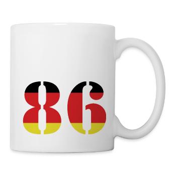 86 Numéro Jersey Allemagne - Mug blanc - blanc - Droite