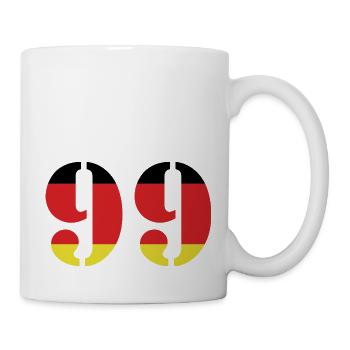 99 Numéro Jersey Allemagne - Mug blanc - blanc - Droite