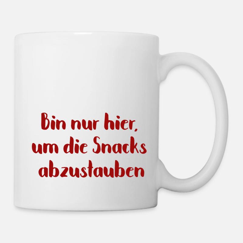 Snacks abstauben - Tasse - Weiß