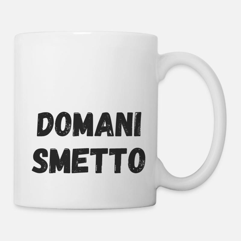 Morgen höre ich auf - Tasse - Weiß