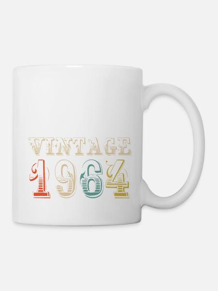 Jahrgang 1964 - 60. Geburtstag - 60 Jahre - Tasse - Weiß