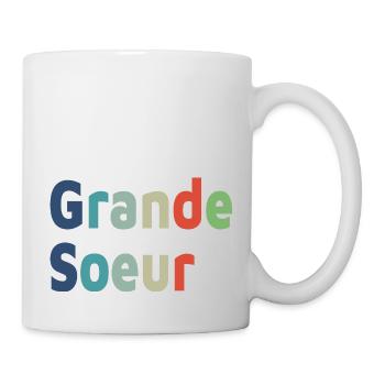 naissance, grande soeur, grande fille - Mug blanc - blanc - Droite
