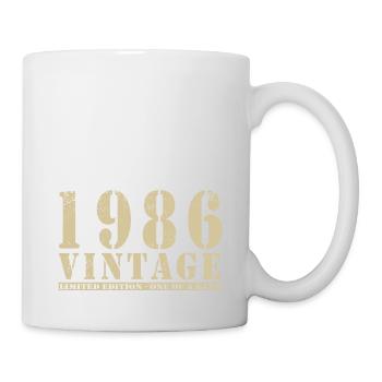 Original 1986 Vintage Vintage Retro Geburtstag - Tasse - Weiß - Rechts