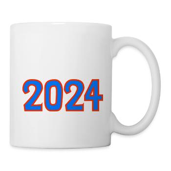2024.Frohes neues Jahr. SILVESTER. NEUJAHR. - Tasse - Weiß - Rechts