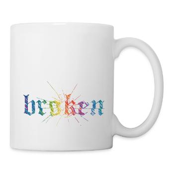 Bleib stark Positives Zitat Niedliche Liebe Positivität - Tasse - Weiß - Rechts