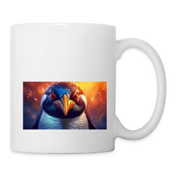Niedliche mürrische griesgrämige Tiere - Pinguin - Tasse - Weiß - Rechts