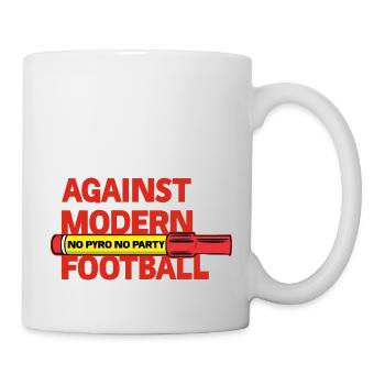 Against Modern Football No Pyro No Party - Mug - white - Right