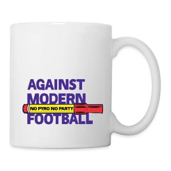 Against Modern Football No Pyro No Party - Mug - white - Right