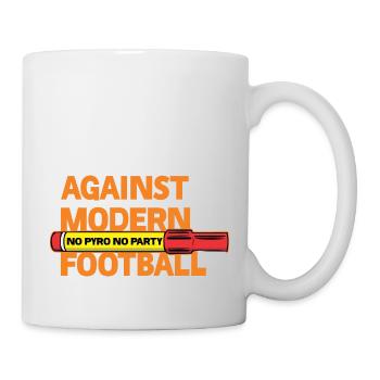 Against Modern Football No Pyro No Party - Mug - white - Right
