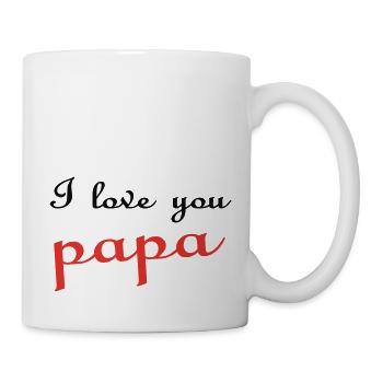 I love you papa - Mug blanc - blanc - Droite