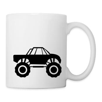 camion monstre - Mug blanc - blanc - Droite