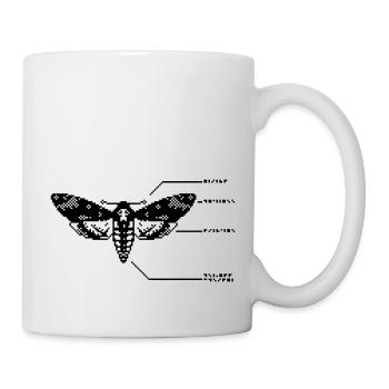 1bit Pixel Skull Hawkmoth - Mug - white - Right