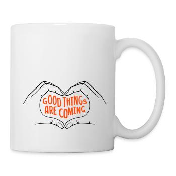 Good Things Are Coming - two-tone - Mug - white - Right
