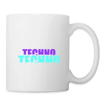 Techno Love Citation Dire Musique Fête Célébrer Logo - Mug blanc - blanc - Droite