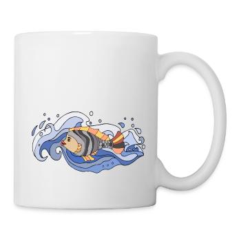 Poisson - Mug blanc - blanc - Droite