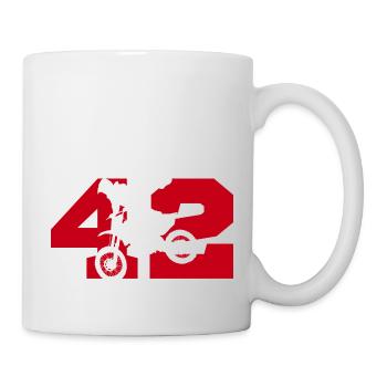 Moto 42 Biker - Tasse - Weiß - Rechts