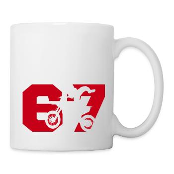 Moto 67 motard - Mug blanc - blanc - Droite
