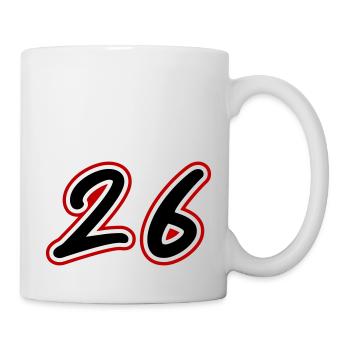26 Zahl symbol - Tasse - Weiß - Rechts