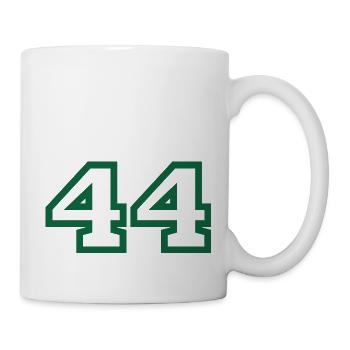 Numéro 44 sport vert - Mug blanc - blanc - Droite
